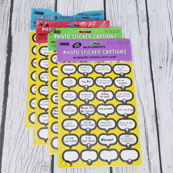 New Bundle of Pioneer Photo Albums Photo Caption Stickers 4Packs - Picture 1 of 4